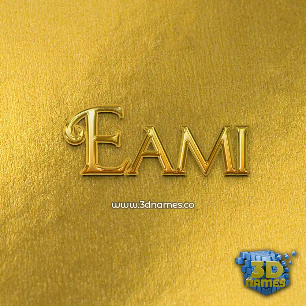 eami in All Gold style - 3D name wallpaper