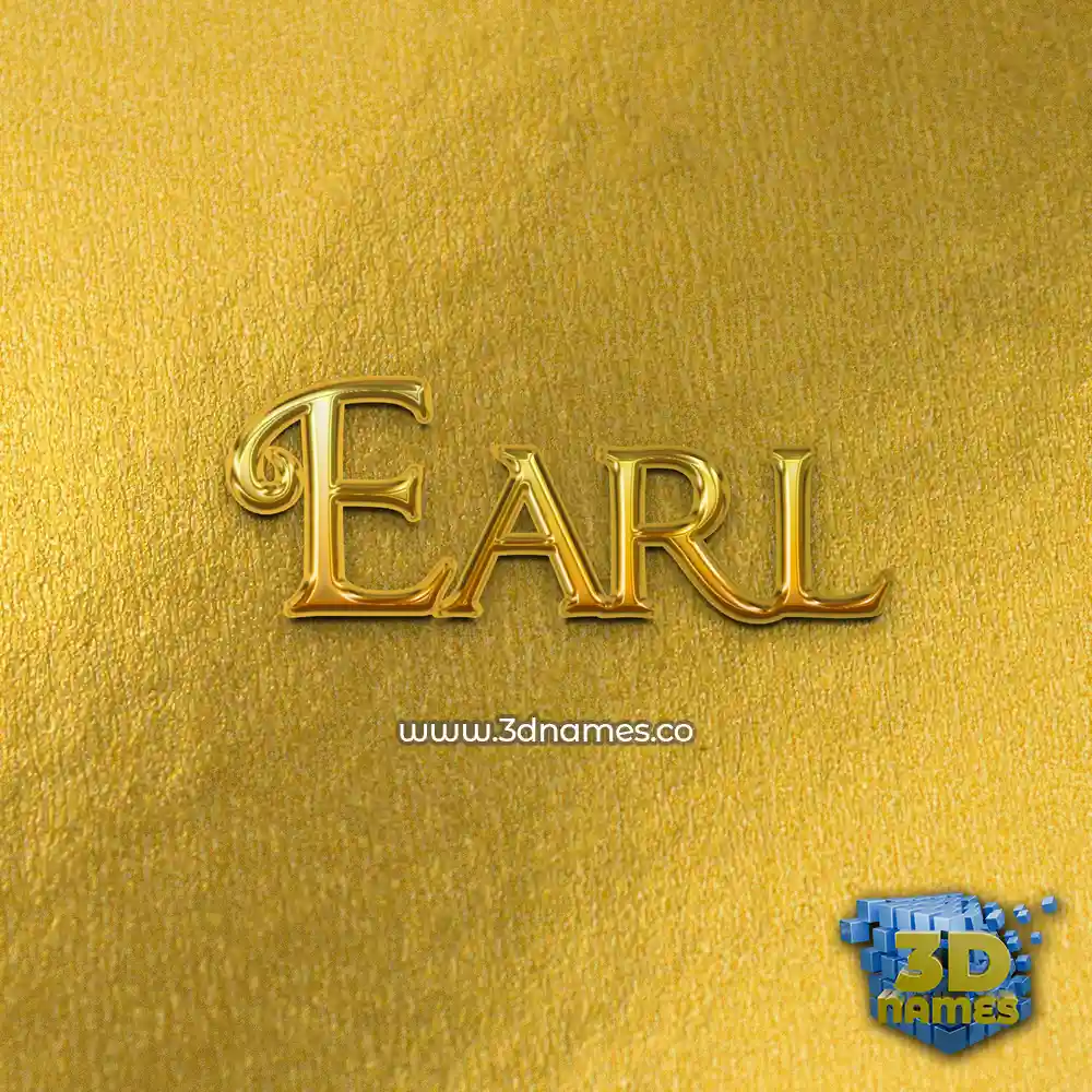 earl in All Gold style - 3D name wallpaper