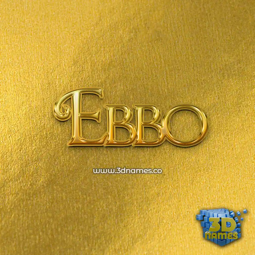 ebbo in All Gold style - 3D name wallpaper
