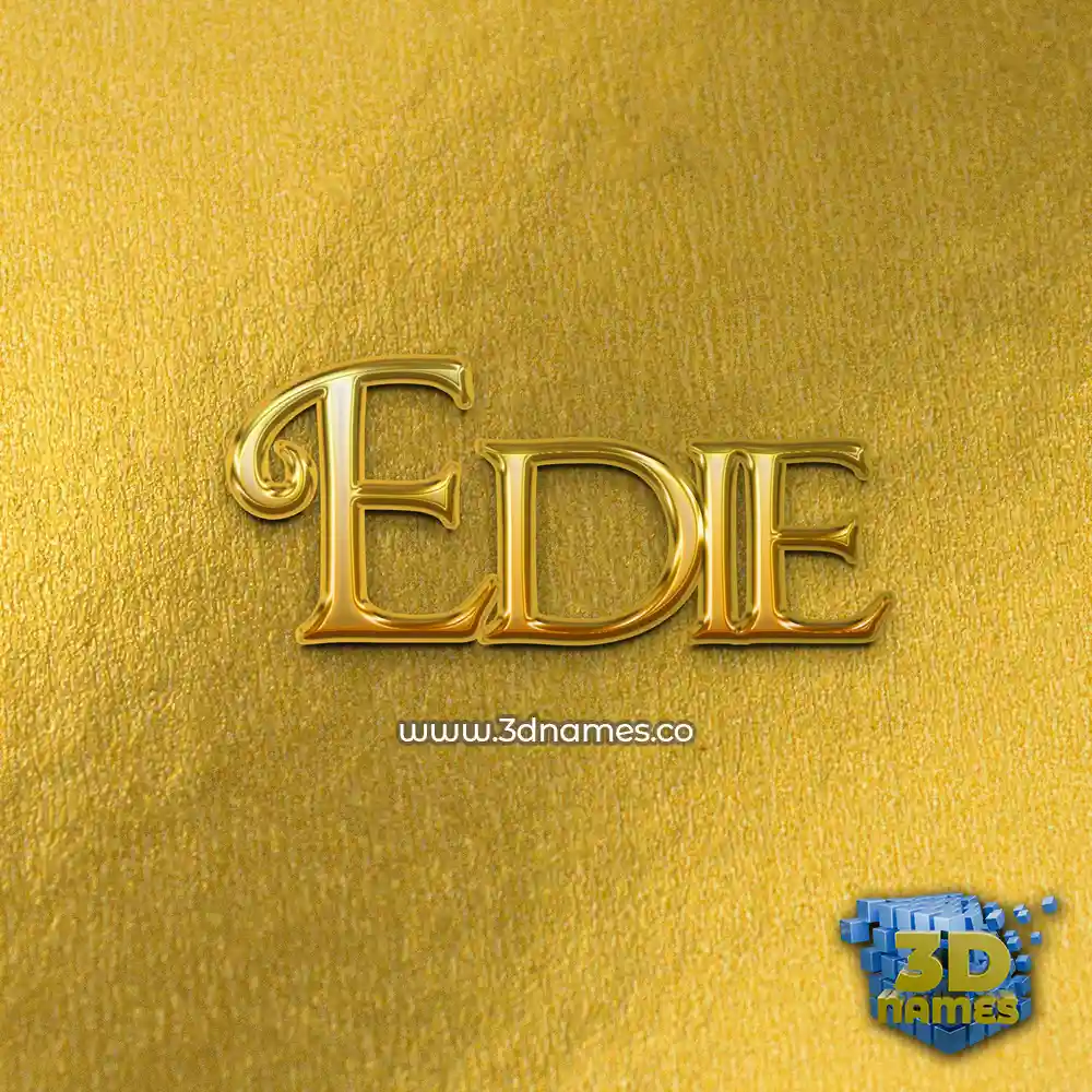 edie in All Gold style - 3D name wallpaper