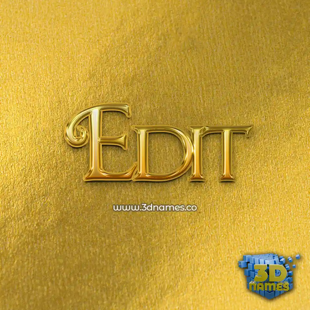 edit in All Gold style - 3D name wallpaper