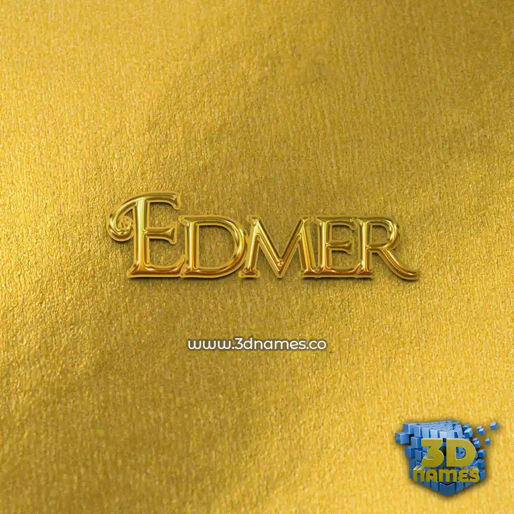 edmer in All Gold style - 3D name wallpaper
