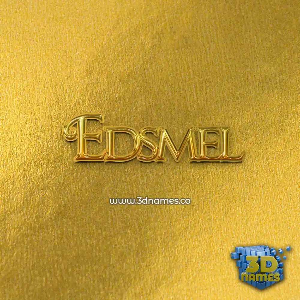 edsmel in All Gold style - 3D name wallpaper