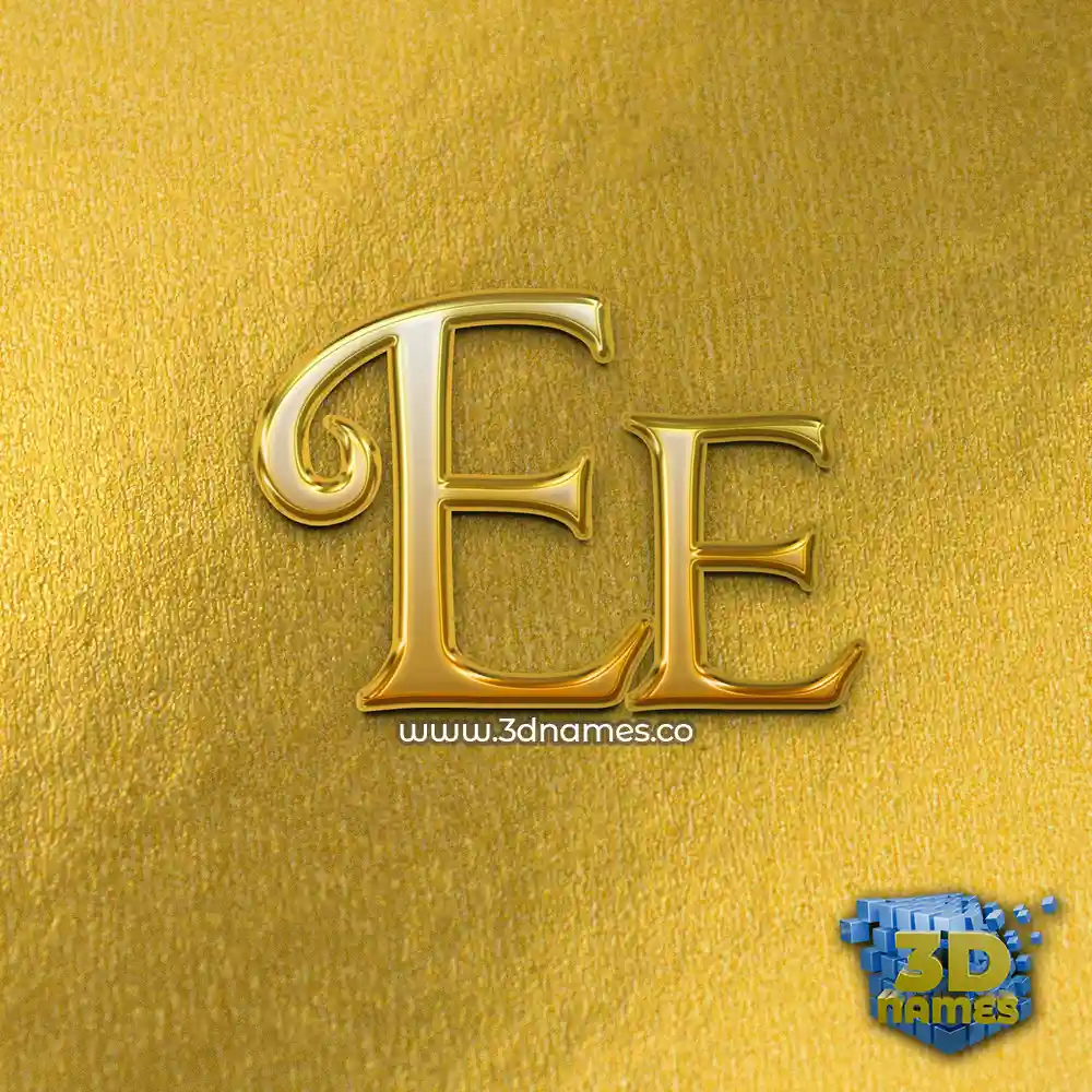 ee in All Gold style - 3D name wallpaper