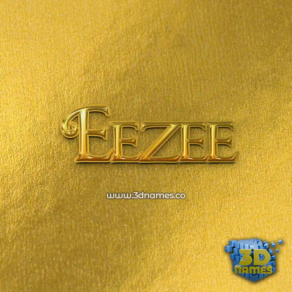 eezee in All Gold style - 3D name wallpaper