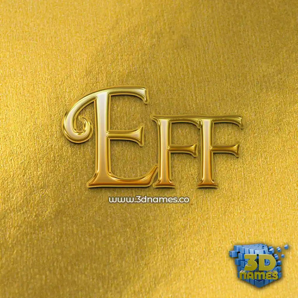 eff in All Gold style - 3D name wallpaper