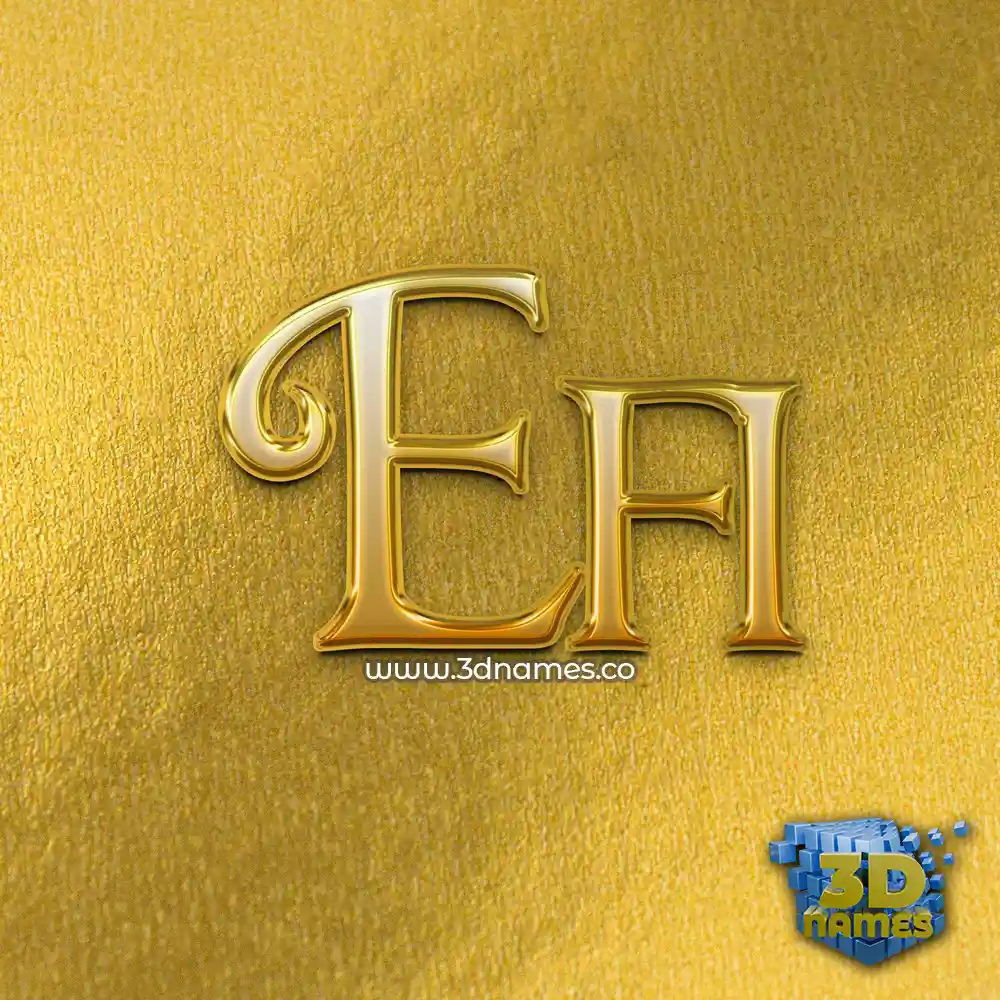 efi in All Gold style - 3D name wallpaper
