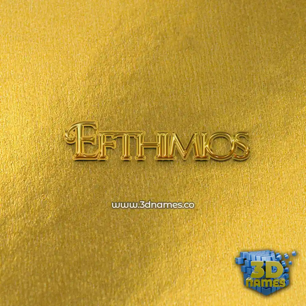 efthimios in All Gold style - 3D name wallpaper