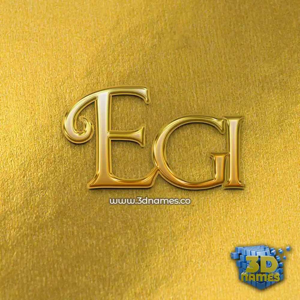 egi in All Gold style - 3D name wallpaper