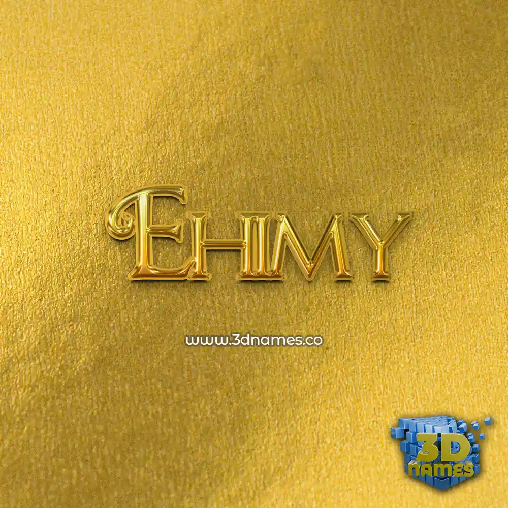 ehimy in All Gold style - 3D name wallpaper