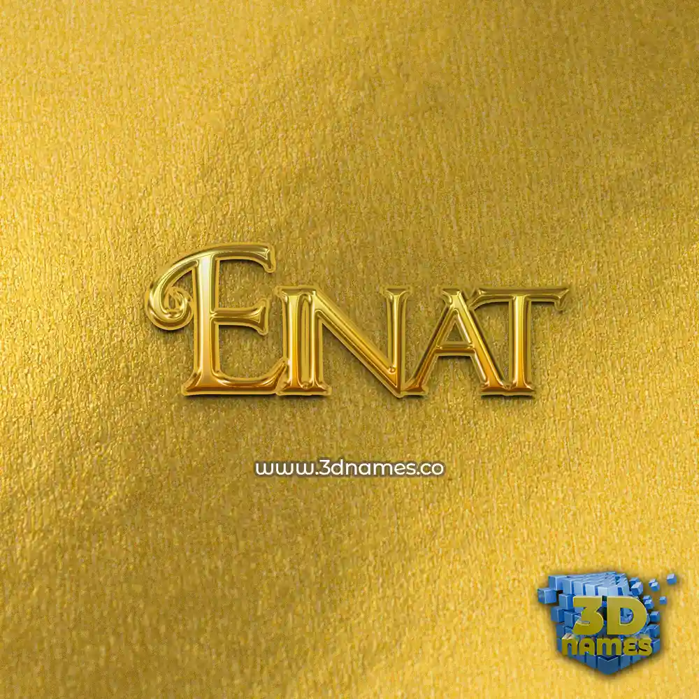einat in All Gold style - 3D name wallpaper