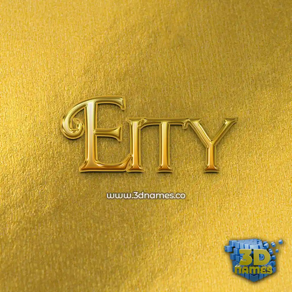 eity in All Gold style - 3D name wallpaper