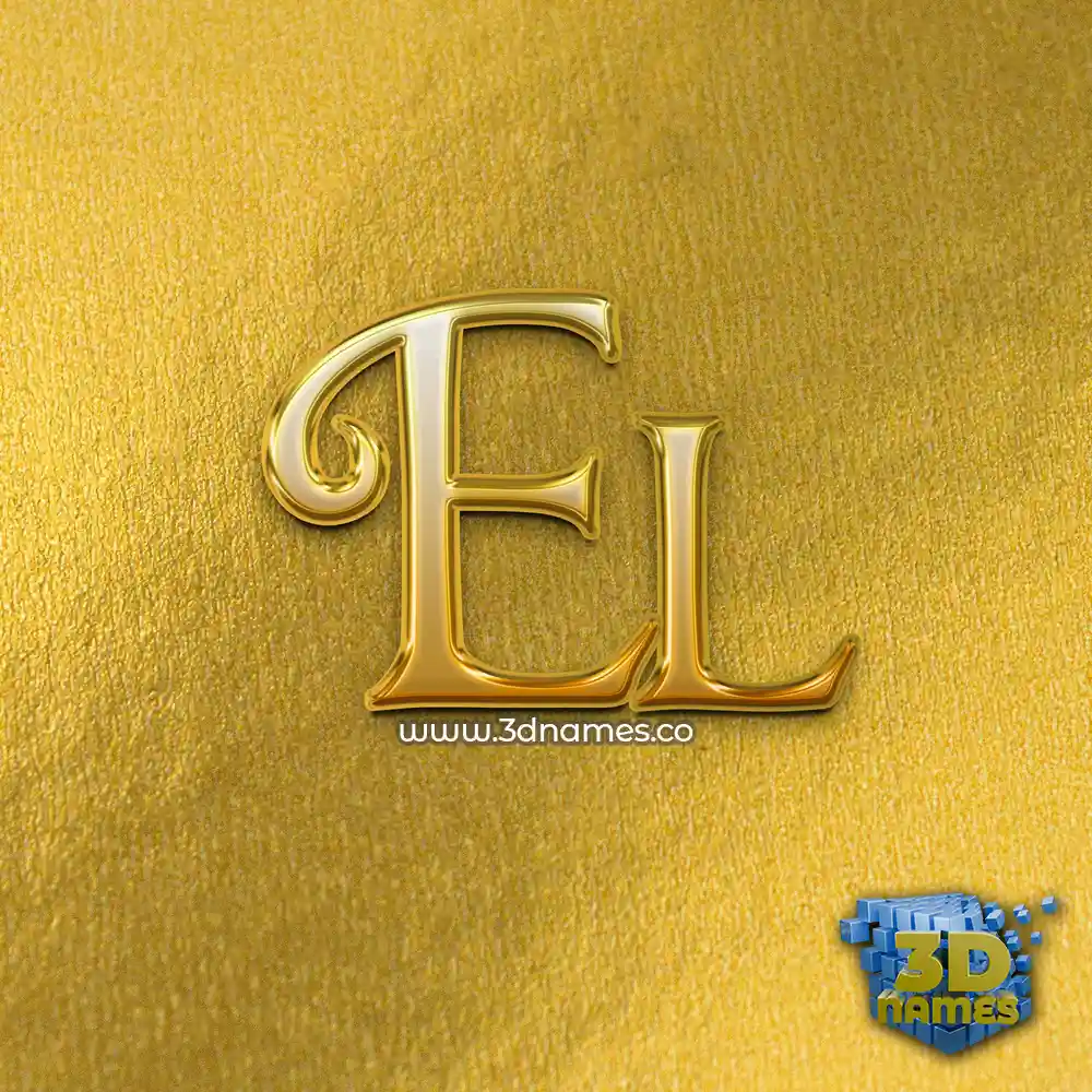 el in All Gold style - 3D name wallpaper