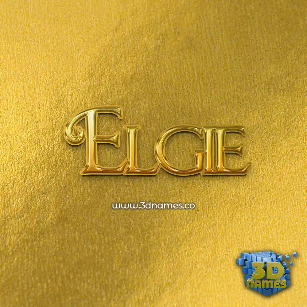 elgie in All Gold style - 3D name wallpaper