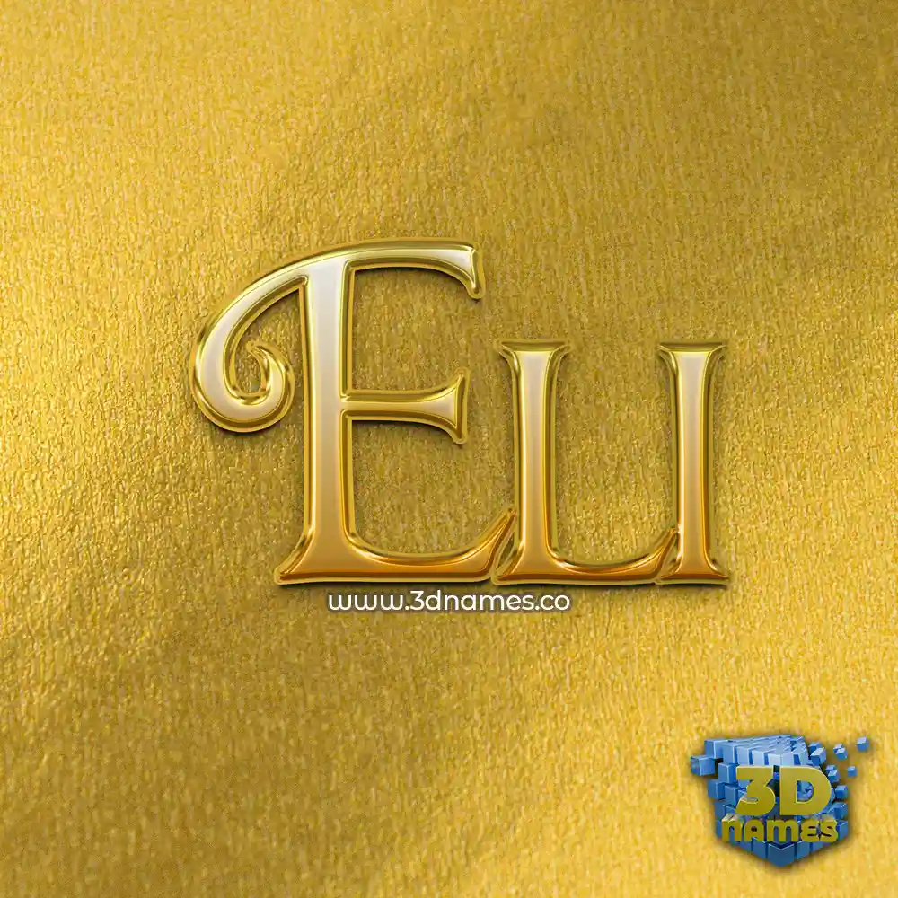 eli in All Gold style - 3D name wallpaper