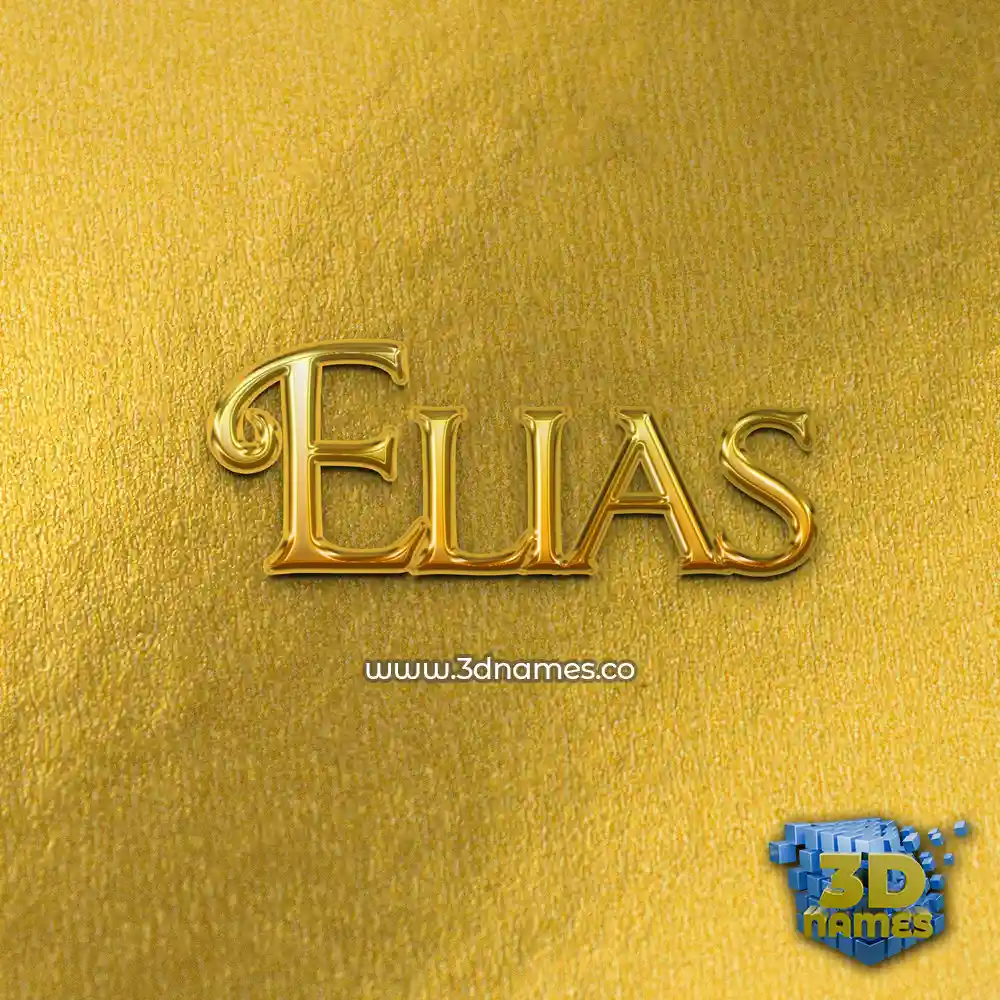 elias in All Gold style - 3D name wallpaper