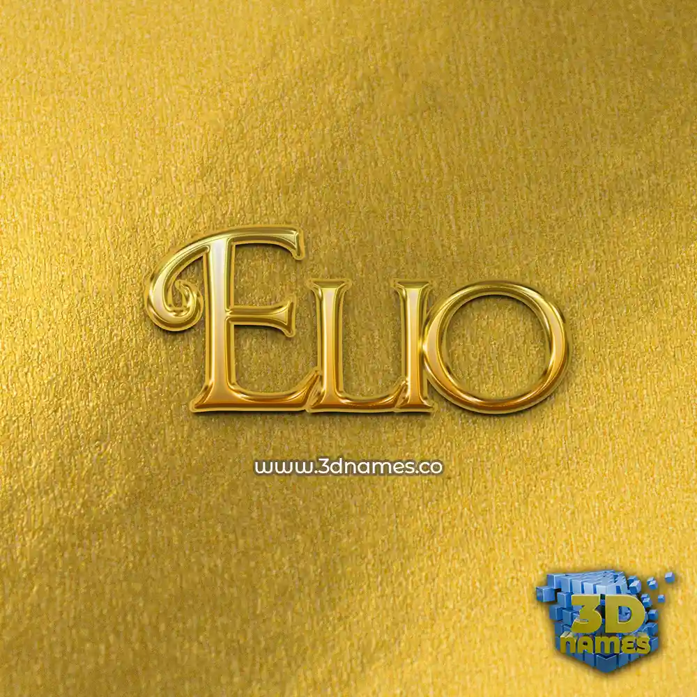 elio in All Gold style - 3D name wallpaper
