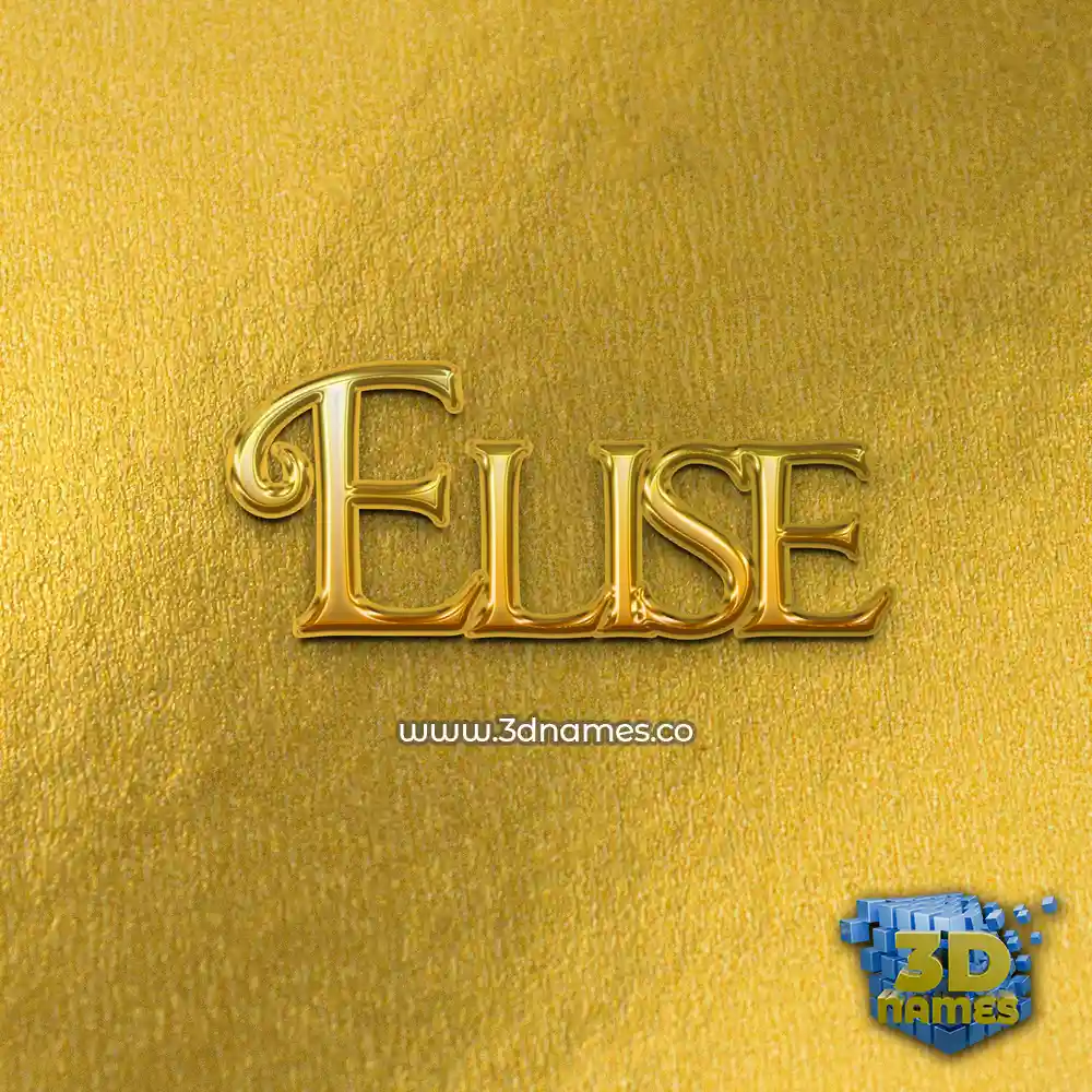 elise in All Gold style - 3D name wallpaper