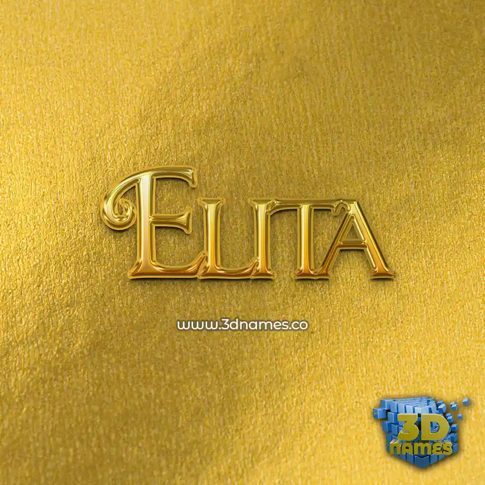 elita in All Gold style - 3D name wallpaper