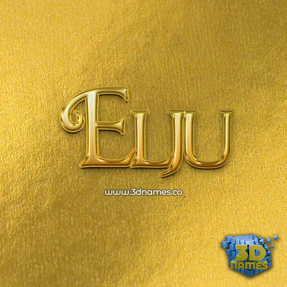 elju in All Gold style - 3D name wallpaper