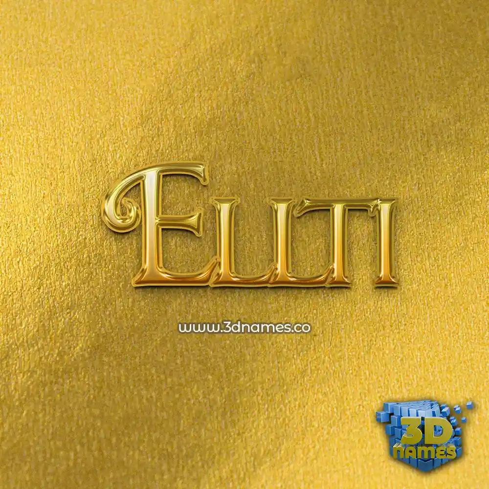 ellti in All Gold style - 3D name wallpaper