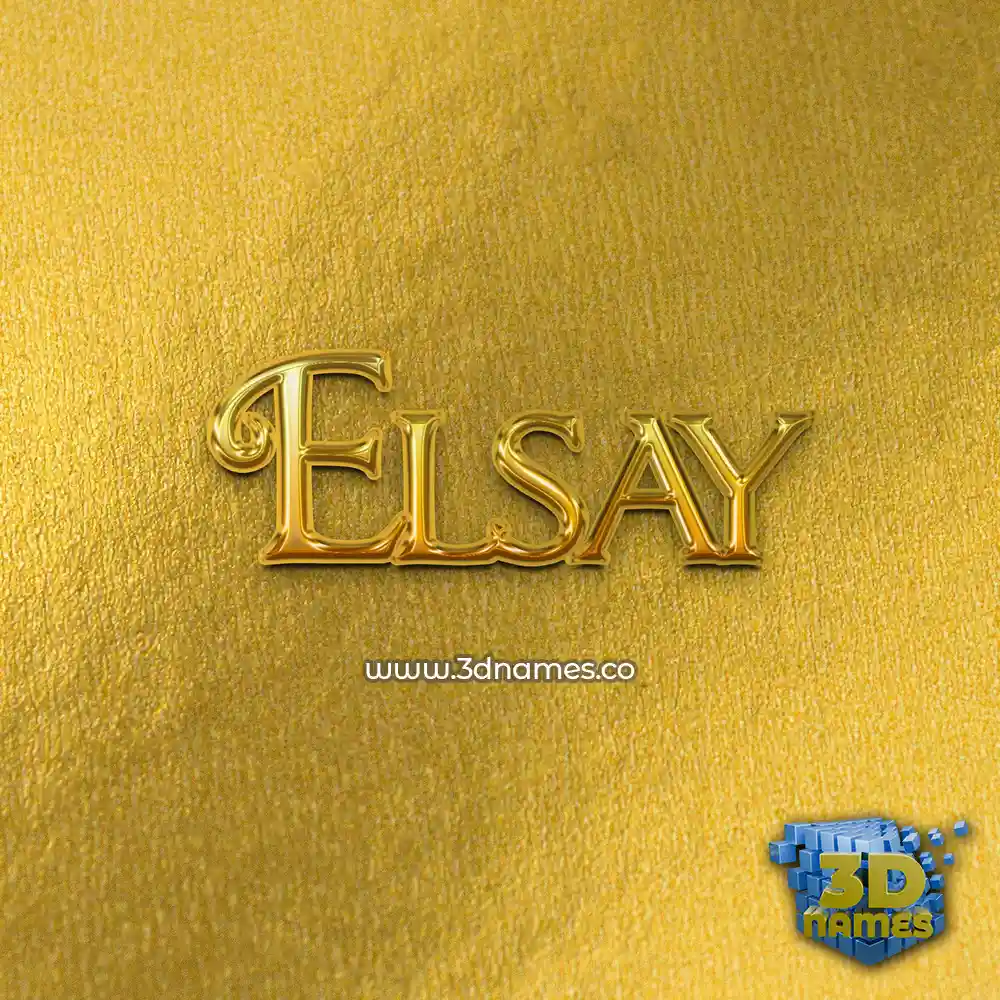 elsay in All Gold style - 3D name wallpaper