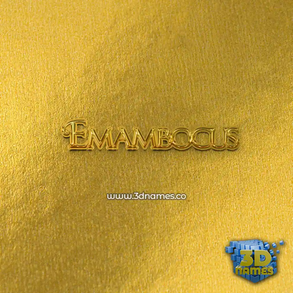 emambocus in All Gold style - 3D name wallpaper