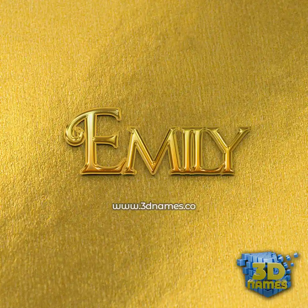 emily in All Gold style - 3D name wallpaper