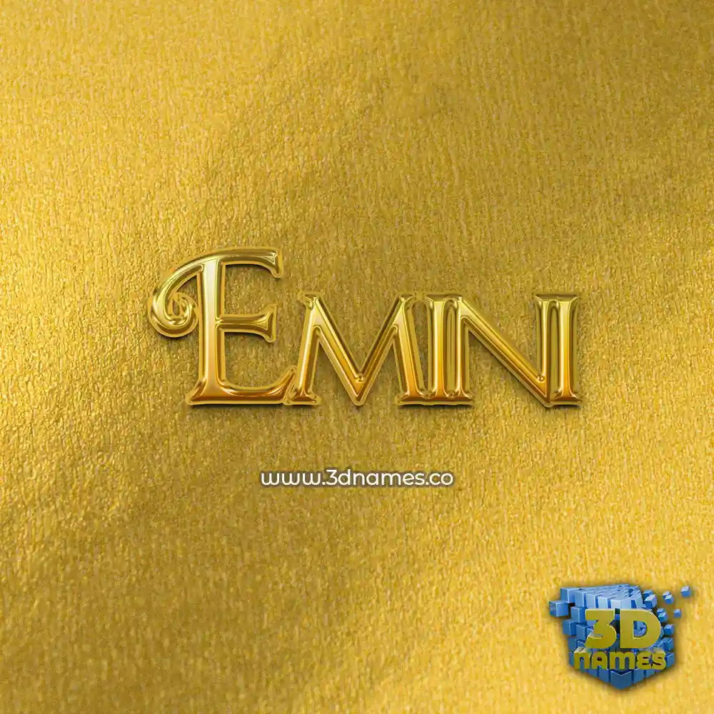 emini in All Gold style - 3D name wallpaper