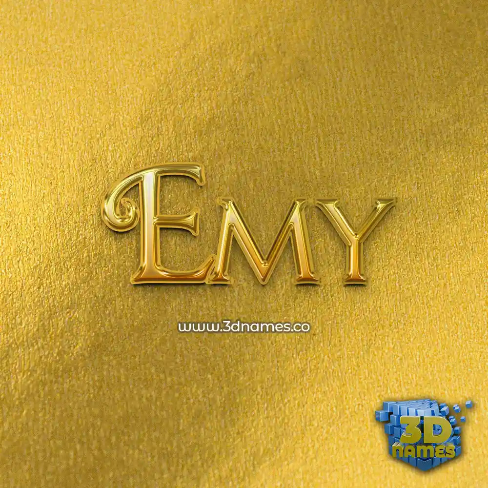 emy in All Gold style - 3D name wallpaper