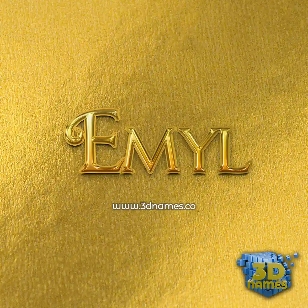 emyl in All Gold style - 3D name wallpaper