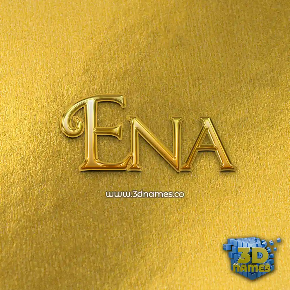 ena in All Gold style - 3D name wallpaper