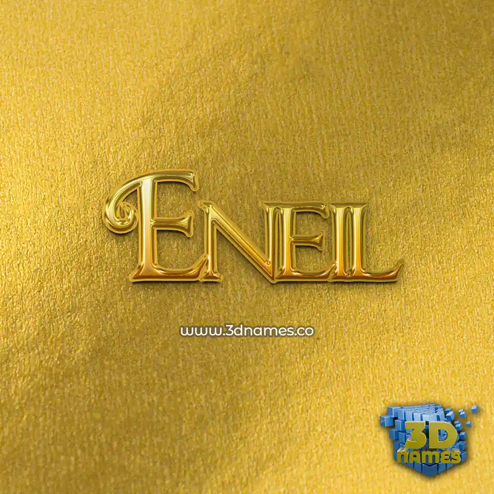 eneil in All Gold style - 3D name wallpaper