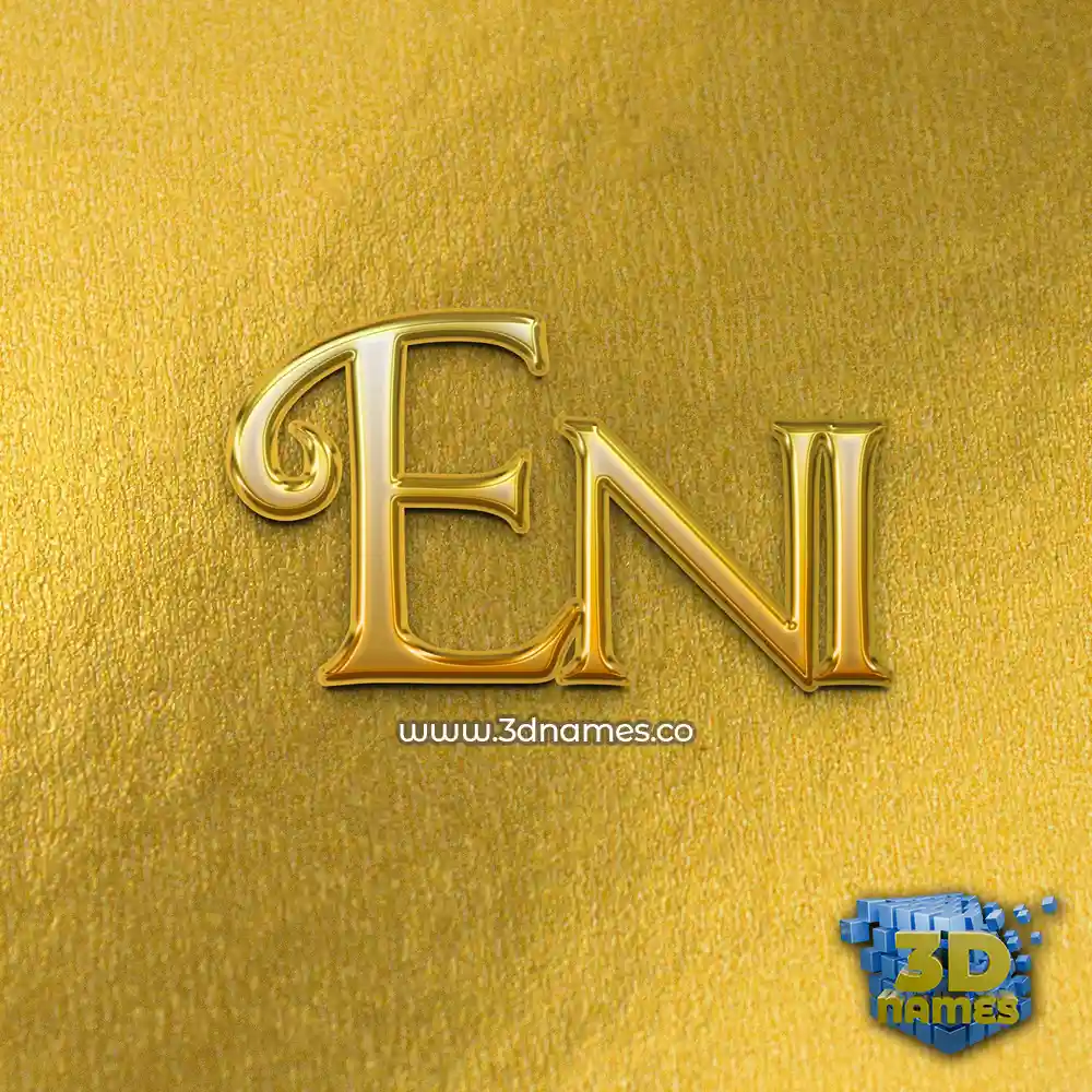 eni in All Gold style - 3D name wallpaper