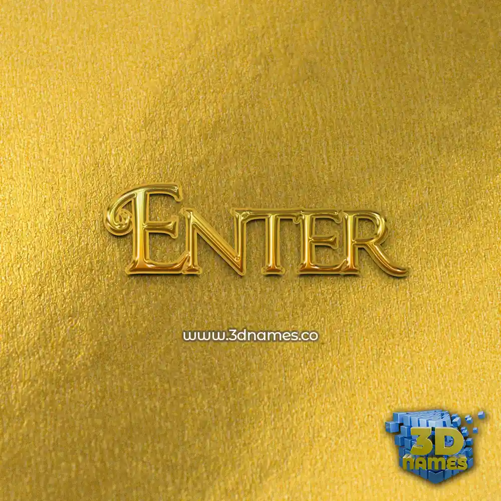 enter in All Gold style - 3D name wallpaper