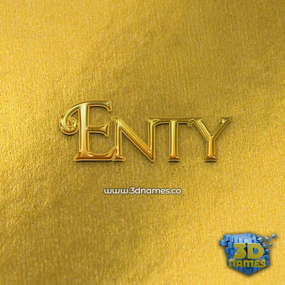 enty in All Gold style - 3D name wallpaper