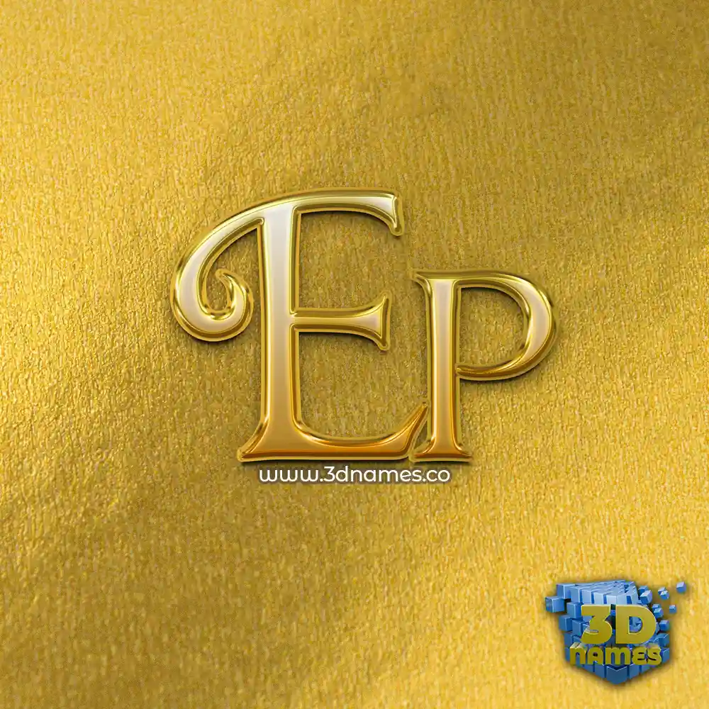 ep in All Gold style - 3D name wallpaper