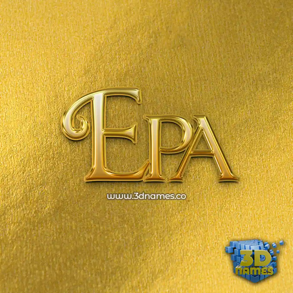 epa in All Gold style - 3D name wallpaper