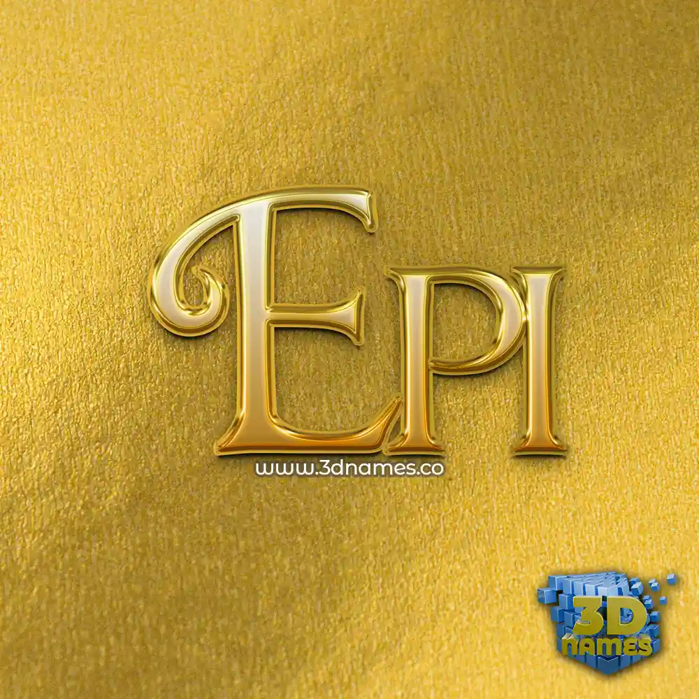 epi in All Gold style - 3D name wallpaper