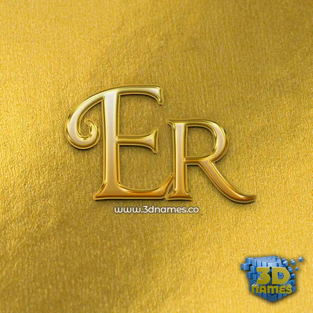 er in All Gold style - 3D name wallpaper