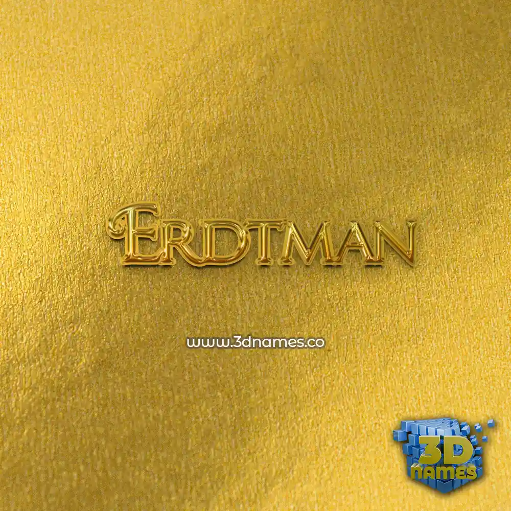 erdtman in All Gold style - 3D name wallpaper