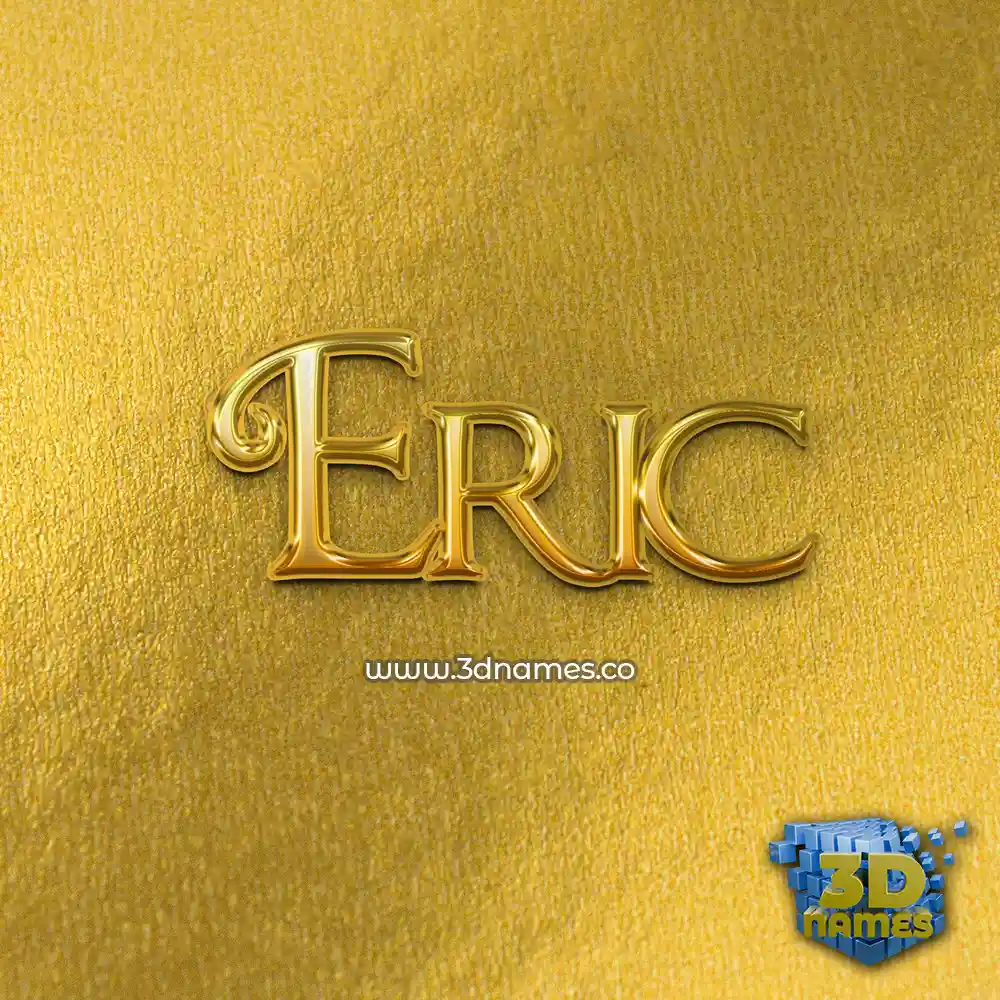 eric in All Gold style - 3D name wallpaper