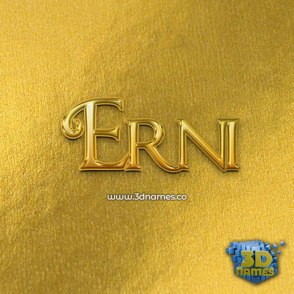 erni in All Gold style - 3D name wallpaper