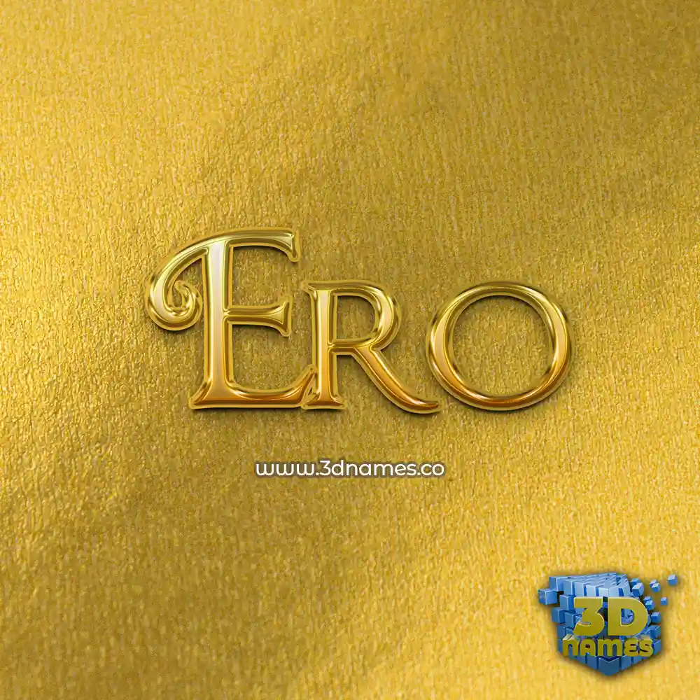 ero in All Gold style - 3D name wallpaper