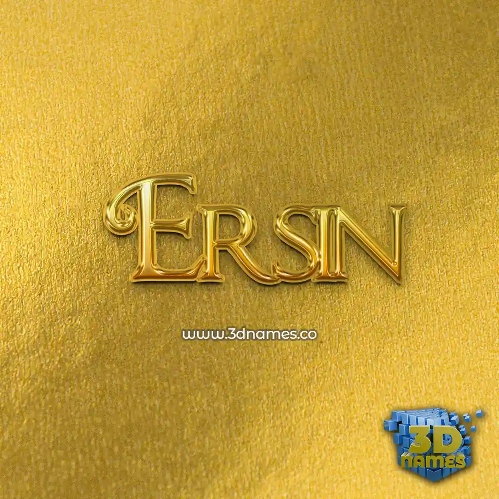 ersin in All Gold style - 3D name wallpaper