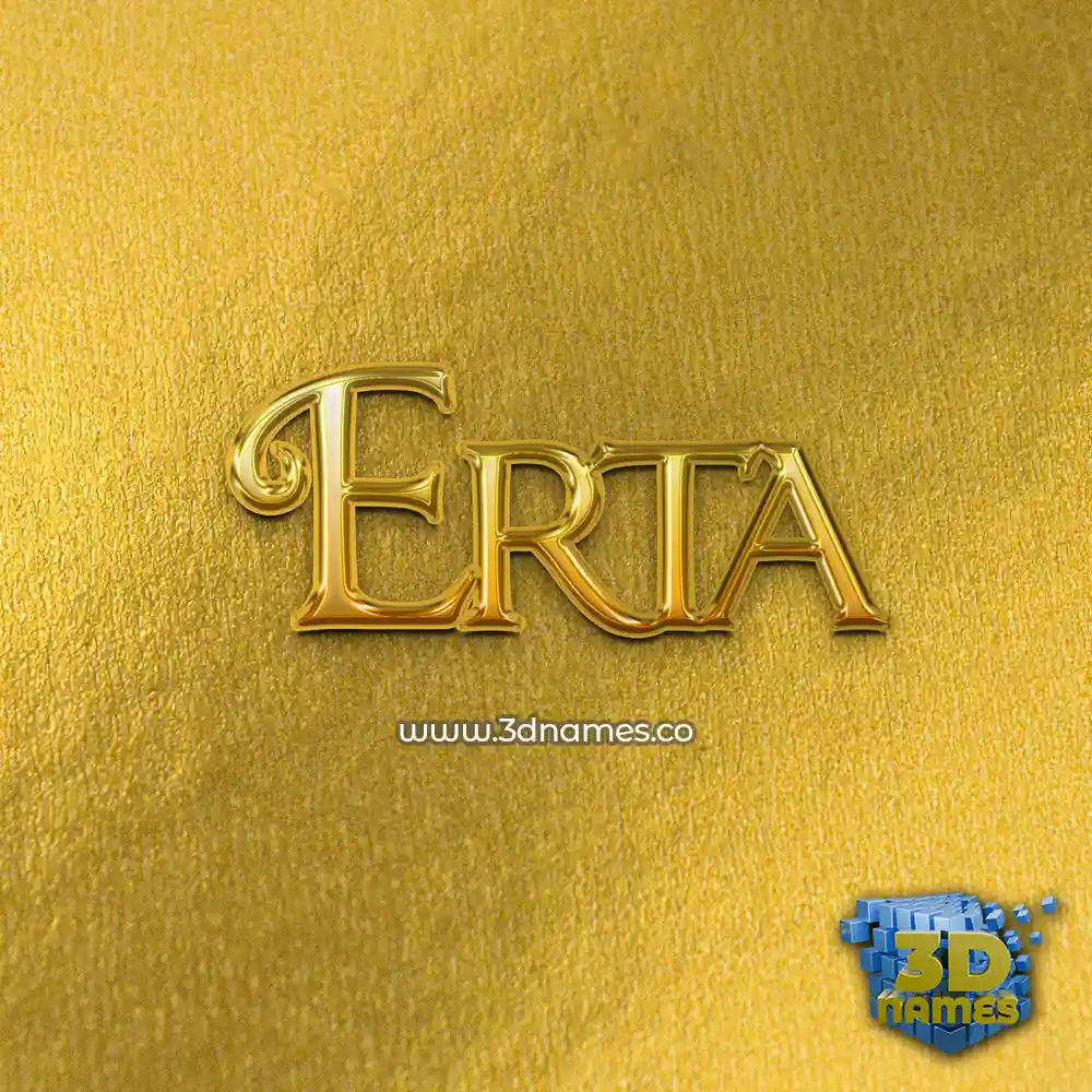 erta in All Gold style - 3D name wallpaper