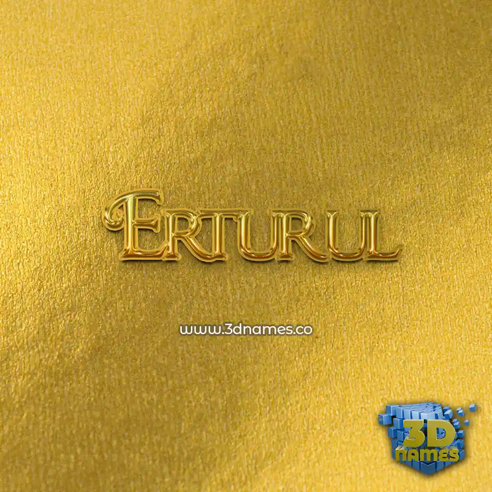 erturul in All Gold style - 3D name wallpaper