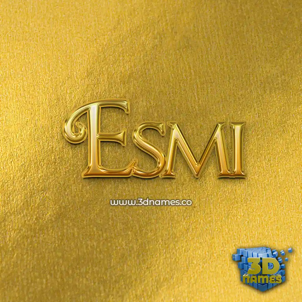 esmi in All Gold style - 3D name wallpaper