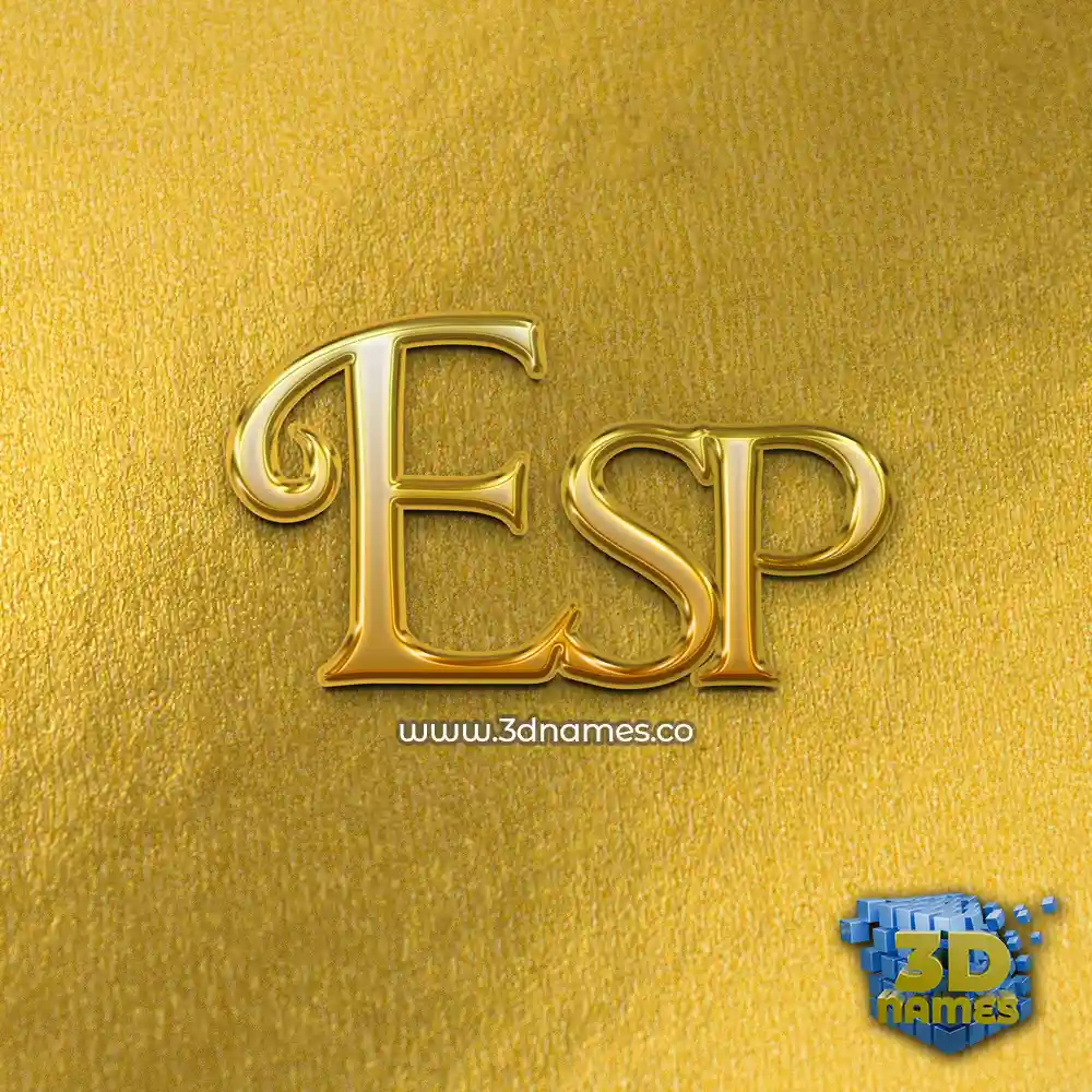 esp in All Gold style - 3D name wallpaper