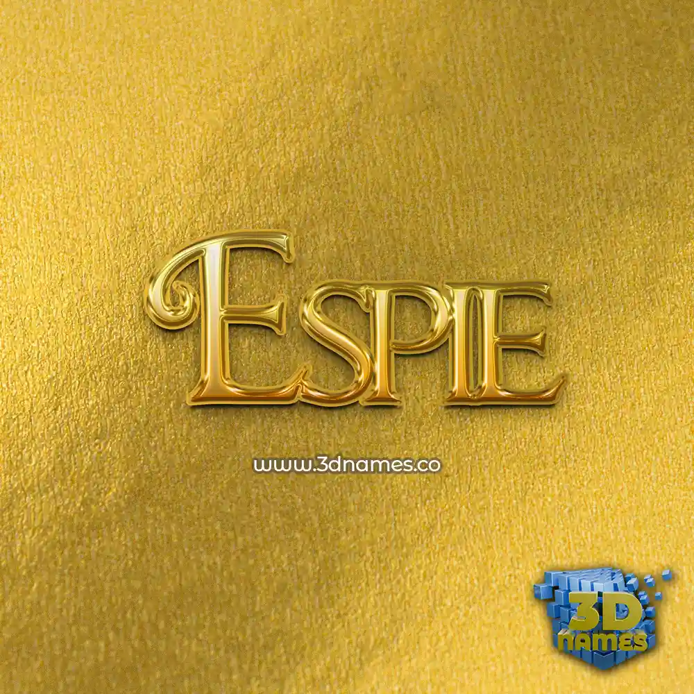 espie in All Gold style - 3D name wallpaper